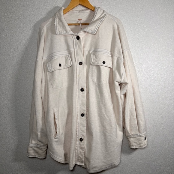 Free People Cream Ruby Women's Jacket Large - Picture 2 of 6